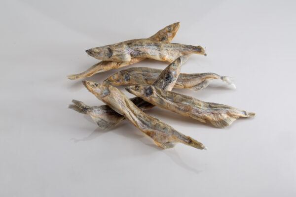 Collaskins Freeze Its freeze dried whole male capelin seafood pet treats