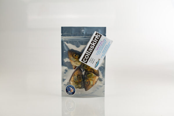 Collaskins seafood pet treats herring heads and tails